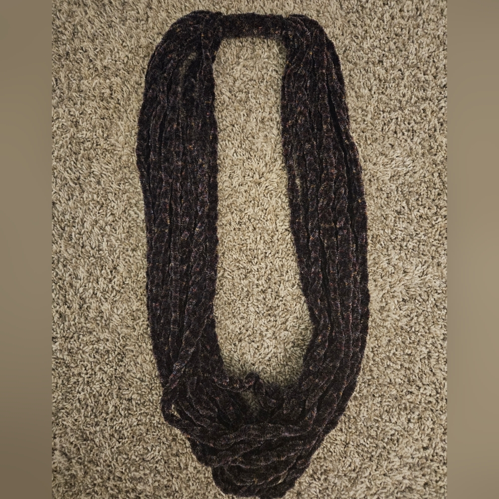 Womans purple multicolor rope scarf